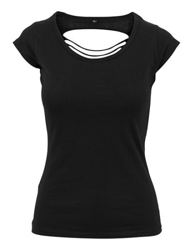 B-BY035-Ladies Back Cut Tee